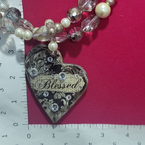 Blessed Bead Two Layered Chuncky Necklace - Picture 7 of 12